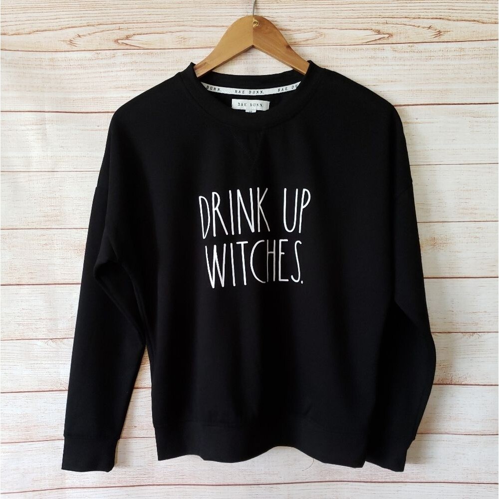 Rae Dunn "Drink Up Witches" Long Sleeve Halloween Sweatshirt Women's Small